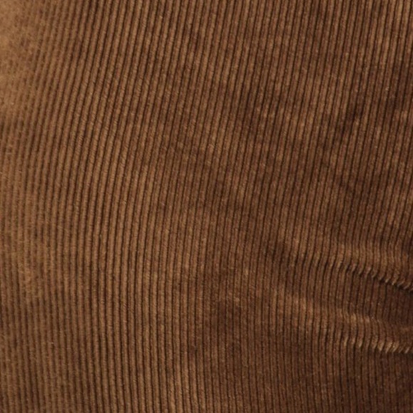New! Mocha Brown Knit, Fit & Flare Corduroys - Picture 4 of 4